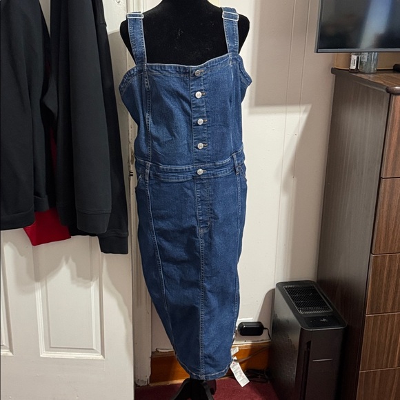 Ava & Viv Dresses & Skirts - Blue Denim Button-Front Dress